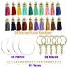 Keychains Lanyards 30Sets Acrylic Keychain Blanks Tassels Clear Circle Blanks with Hole Key Rings with Chain Jump Rings for DIY Keychains 231205