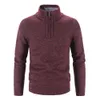 남자의 스웨터 풀 en tricot 미소 thunicef ​​poup hommes pull zippe col montant pull 문서 Chaud et Solide Pulls Vetements poup hommes mode 231205