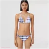 Maillots de bain Designers Bikini Summer Femmes Maillot de bain Bikinis Set Bur Y Clear Strap Forme Maillots de bain Dames Maillot de bain Fashion Beach Drop Dhphs