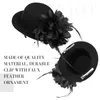 Bandanas Retro Gaze Hat Party Hatts For Girls Women Mesh Top-Hat Mini Hair Clip Lady Wedding Decorative Headwear Decoration