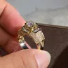 Anello in oro 14 carati con diamanti da 3 carati per uomo Gioielli in oro 14 carati con diamanti Anillo in argento 925 Diamant Rings285B