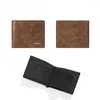 Wallets Multi-functional Short Money Storage PU Document Coin Wallet Male Name Card Clip Flip Business High-end