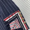 Męskie garnitury Blazers moda luksusowa marka TB Blazer Men British Casual Suit Slim Fit Kurtka Autumn Winter Striped Caszmire Wool Coat Mężczyzna 231206