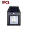 Solar Wall Lamp utomhus vattentät intelligent induktion Volungsten filamentlampa Courtyard Garden Villa Lysande nattljus