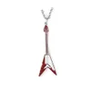 Fahmi Classic Fashion Tage Tag Guitar Red Petal Paneaplace Netclace Hilms Special for Mother زوجة أطفال عاشق أصدقاء