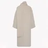 Th~row Autumn and Winter New Handmade Wool Blended Scarf Double layered Cashmere Coat Coat