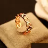Band Rings European Brand Gold Plated Letter D Ring Fashion Vintage Charms For Party Finger Costume High-End Jewelry Drop Delivery Otyib