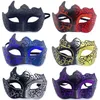 Pintura Máscaras de Masquerade de Plástico Homem Cosplay Meia Face Olho Eva Coroa Halloween Festivo Trajes Venezianos Carnaval Páscoa Dança Boate Casamento Birtyday Ball