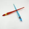 DHL Yinuoou Luminous Glass Dabber Tool Цветные курительные принадлежности Стеклянный мазок для воска Масло Табак Кварцевый фейерверк Стеклянные водные бонги Dab Rigs Трубы