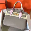 2023 Rkinbir Borse da donna Borsa con fibbia Borse da donna Tote Colori Classic Vitello Donna Spalla Moda Oro Togo Lady Palmare 30 cm Qjp1