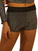 Women's Shorts Short metallique sexy pour femmes et filles taille elastique brillante pantalon chaud bas de festival de danse kly Booty paillettes fete 231206