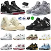 2024 z Box Jumpman 4 Organia Ore Ruda Czarne fioletowe buty do koszykówki 4S Pink żywa siarka hodowane czerwone trampki cementowe mężczyźni grzmot kobiet rozmiar 36-47