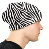 Berets Zebra Animal Pattern Cap Goth Adult Street Skullies Beanies Hats Summer Warm Head Wrap Bonnet Knitted Hat