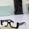 Fashion Off w Sonnenbrille, Luxus-Designer für Männer und Frauen, cooler Stil, heiße Mode, klassische dicke Platte, schwarzer quadratischer Rahmen, Brillen, Off-Man-Brille AESARBRJ R