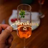 Lable Paper Paperized Glass Decor Laser Cut Name Custom Wine Decoration Table Place Place Place Gift للضيوف 231205