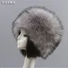 Beanie/Skull Caps Qearlstar Man Women Fur Hats Thicken Warm Furry Faux Fur Flat Top Caps Winter Russian Casual Luxury skullies beanie ZKG33 231205