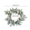 Decorative Flowers Wreaths Simation Wall Hanging Wreath Artificial Flocking Ear Leaf Garland Festival Party Home Diy Pendant Decoratio Otvwi