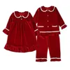 Pyjamas Boutique Mode Veet Tissu Enfant Sommeil Costume De Noël Bébé Pyjamas Ensemble Dentelle Filles Vêtements De Nuit 210913 Drop Livraison Enfants Mate Dhl5D