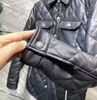 Designer Jacket Men Long Sleeve Pu Leather Jackets Cotton-padded Winter Mens Coat