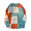 Men's Sweaters Autumn And Winter Patchwork For Men Cotton Warm Colorful Cute Pullover Casual Man Sweater