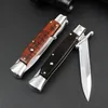 Auto High Bm Theone Snakewood Jakość Styletto Mirror 9 "Swinguard Survival Italian Blade Tactical Knife ndawu