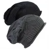 Basker mode bonnet hatt för män och kvinnor höst stickad fast färg skallies mössa vinter casual mjuk turban hattar hip hop beanie
