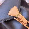 Zaino di design Borse da scuola Borse a tracolla Borsa Tracolla rimovibile Pelle bovina Vera pelle Moda Lettera Modello String Nero Borsa di alta qualità