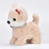 Robot Dog Sound Control Interactive Dog Electronic Toys Plush Puppy Pet Walk Bark Leash Teddy Toys For Children Födelsedagspresenter LJ2185P