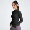 Active Shirts Yoga Sports Jacket Cycling Long Sleeved Outer Wear Quick Drying Tight Clothing Slim Thin Fitness Running Tops