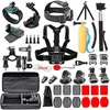 その他のカメラ製品60 in 1アクションアクセサリーキットGopro Hero11 10 9 8 7 Gopro Max Gopro Fusion Apeman Campark SJCAM DJI OSMO 231206