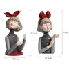 Decorações de Natal Modern Bow Girl Estátua Vinho Titular Titular Ornamento Sala de Jantar Mesa Decoração de Casa Acessórios Criativos Housewarminggift 231205