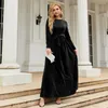 Повседневные платья Slim Fit Velvet Dress Elegant Vintage Maxi с плиссированным золотистым длинным для подружки невесты