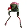 BeanieSkull Caps Zombie Eyes Couvre-chef Bonnets tricotés Chapeau Chapeau de laine Chapeau de bombardier All-match coupe-vent pour la fête Halloween Costume Accessoire R7RF 231205