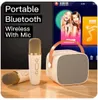 Cell Phone Speakers Home karaoke machine portable Bluetooth 5.3 PA speaker system with 1-2 wireless microphones for home singing 231206