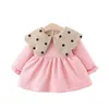 Girl's Dresses New Baby Girl Dress Long sleeved Coral Dot Baby Princess Party Birthday Dress Baby Girl Dress Baby Clothing Baby Toddler Dress 2312306