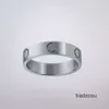 2024 Anillos de diseño 4 mm 5 mm 6 mm aleación de acero de titanio anillo de amor de plata para hombre para mujer oro rosa tornillo de moda joyería diseñador pareja de lujo anillos de promesa de boda regalo