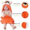 Towels Robes MICHLEY Soft Cotton Animal Face Hooded Baby Bath Towel born Bathrobe Shower For Kids Boy Girls Unisex Infant Blanket 0-6T 231204