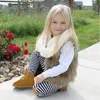 Colete infantil colete peludo para meninas crianças bebê menina inverno quente moda roupas de pele falsa colete grosso casaco outwear 1-5y 231205