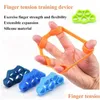 Decompression Toy Decompression Toy Sile Finger Gripper Strength Trainer Resistance Band Hand Grip Wrist Yoga Stretcher Fingers Expand Dh17W