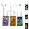 Mini Liquid Hitman Cereal Box Thick Glass Bongs Dab Oil Rig Smoking Heady Glass Water Pipes With Nail Dome 14 MM Joint