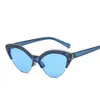 Cat Eye Sunglasses Women Brand Designer Blue Fashion Sun Glasses for Trendy Tinted Color Shade Uv400 230920