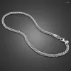 Chains Fashion Necklace Pendant Man 925 Sterling Silver Chain Men 22 Inches Retro Punk Hip-hop Jewelry