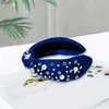 Bandanas, modisch, geknotet, breites Stirnband, Kunstperlen, Strass-Dekor, verzierter Haarreifen, Braut-Accessoires