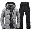Other Sporting Goods Skiing Suits Thermal Winter Ski Suit Men Windproof Skiing Down Jacket and Bibs Pants Set Male Snow Costume Snowboard Wear Overalls 231205