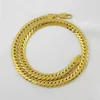 Collane Ciondolo al dettaglio Massiccio oro giallo 18k riempito riempito 24 10mm 85g catena a spina di pesce collana da uomo GF Jewelry1671