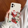 Custodie per cellulari Simpatici regali di Capodanno Snow Elk Buon Natale Custodia per telefono per IPhone 11 12 13 14 15 Pro Max Mini XS X XR SE20 7 8 Plus Cover morbide J231206