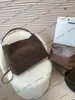 Luxury Designer's furry two-piece set with one shoulder diagonal cross bag handbags for women