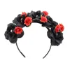 Bandanas Halloween Headband Flower Headdress Black Tiara Headpiece Scrunchies Hair Hoop Christmas Headwear