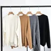 Women's Sweaters Top End Women Fashion Pure Cashmere O-neck Long Sleeve Twists Knitted Sweater Elegant Lady All Match Loose Pullover Jumper