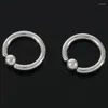 Dangle Oorbellen 2 paar RVS Captive Bead Ear Rings Hoop BCR Studs Piercing Sieraden Kleur 6G(4Mm)x16Mm 4G(5Mm)x16Mm